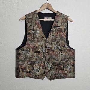 Vintage BOi Geometric Tapestry Vest